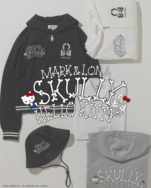 ハローキティ×MARK ＆ LONA　パーカー、ポロシャツ、バケットハットが登場