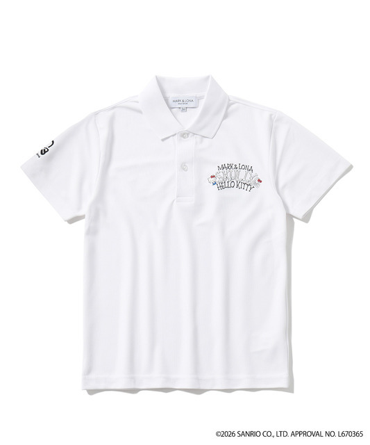 ハローキティ×MARK ＆ LONA　「Hello Skully Polo」カラー：WHITE