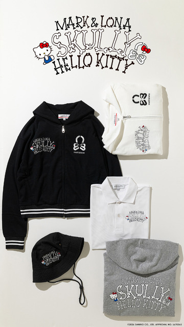 ハローキティ×MARK ＆ LONA　パーカー、ポロシャツ、バケットハットが登場