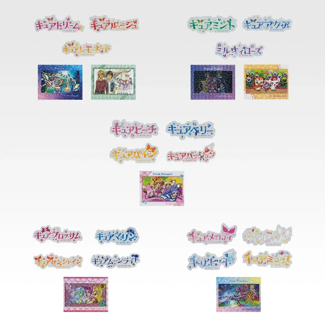 M賞 キラキラクリアステッカー■全5種（選べる）■サイズ：約8cm（5枚セット）