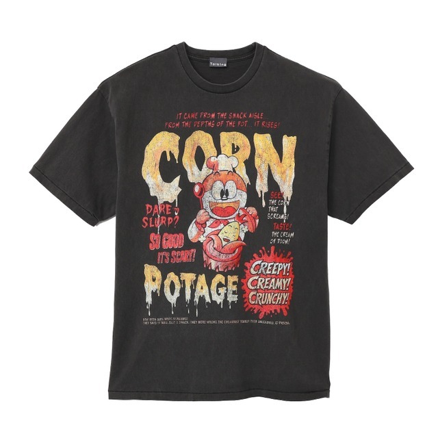 うまい棒 コーンポタージュ味 Tシャツ(ホラーVer.)