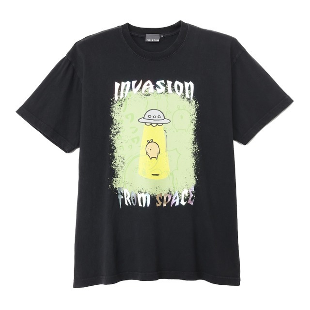 箔プリントTシャツ　もぐらコロッケ（宇宙人）　
