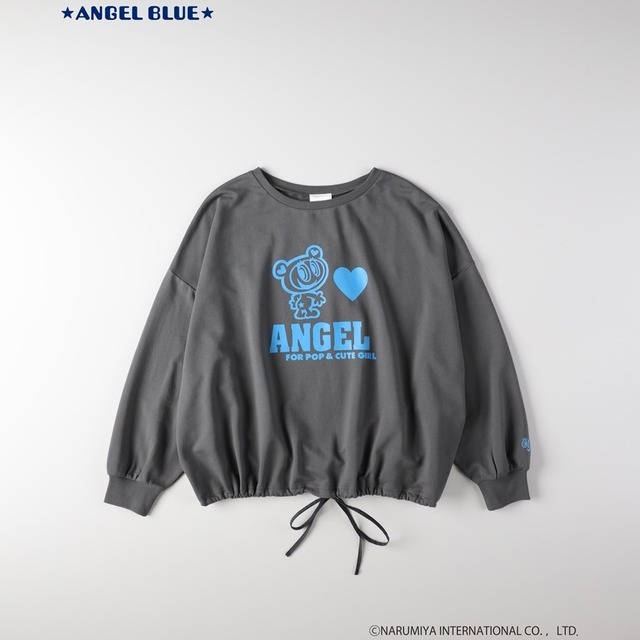 「ANGEL BLUE」×「Right-on」プリントミニ裏毛プルオーバー 各4,490円（税込）