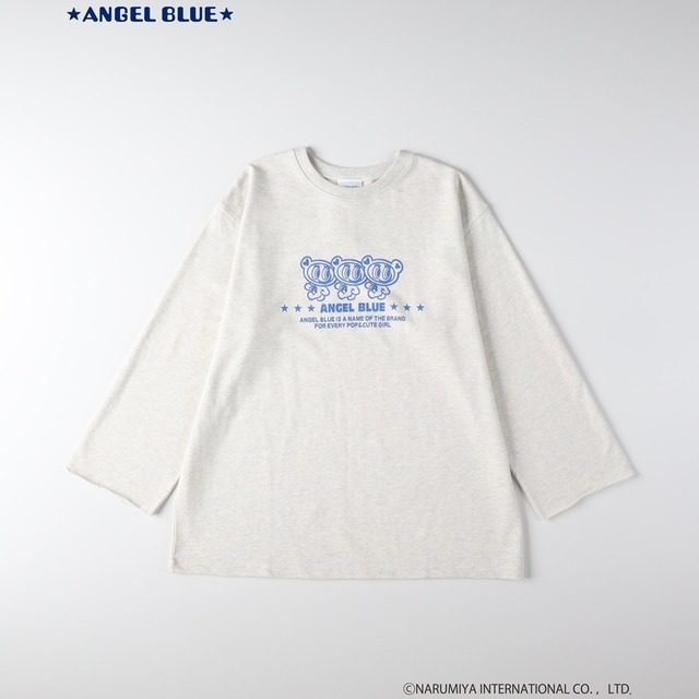 「ANGEL BLUE」×「Right-on」プリントミニ裏毛チュニック 各4,490円（税込）