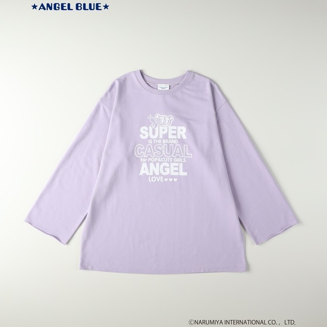 「ANGEL BLUE」×「Right-on」プリントミニ裏毛チュニック 各4,490円（税込）