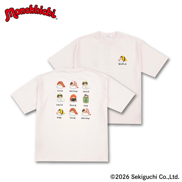 ９連お寿司プリント「モンチッチ」半袖Ｔシャツ