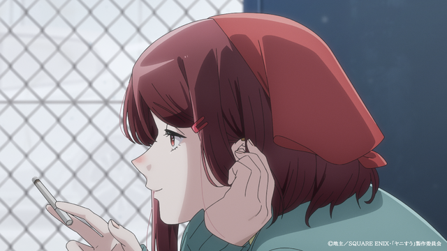夏アニメ『スーパーの裏でヤニ吸うふたり』12本目（第12話）「スーパーの裏で続くふたり」先行カット