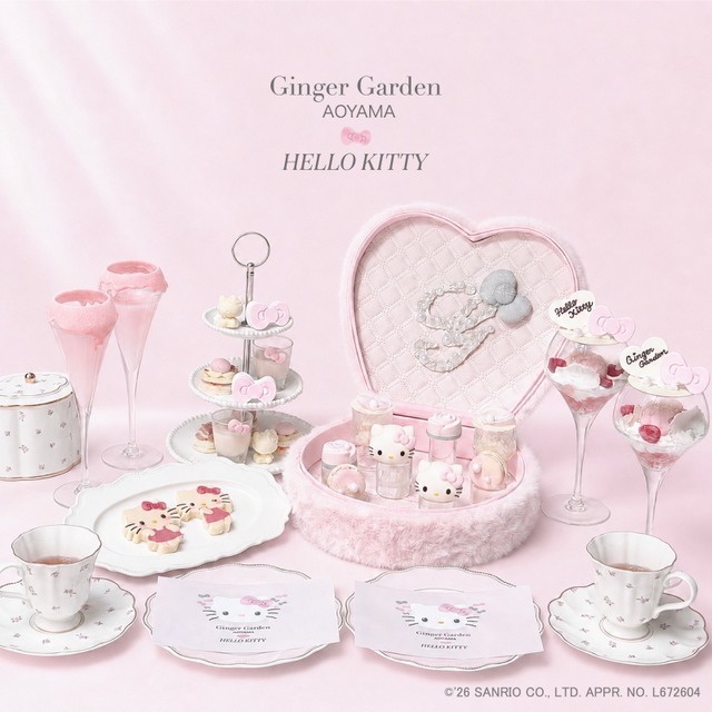 ハローキティとGinger Garden AOYAMA（東京・表参道）がコラボレーション