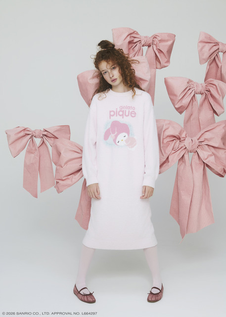 【gelato pique】ベビモコジャガードワンピース ￥10,780