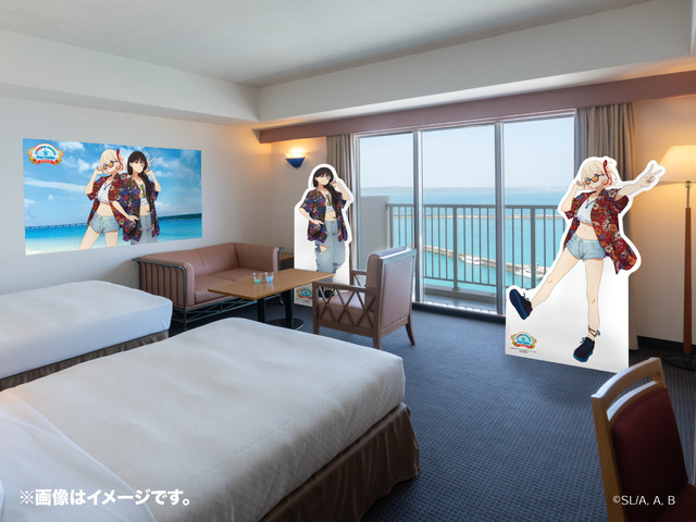 「LYCORIS RECOIL × Blue Turtle Collaboration 2026」　ホテルアトールエメラルド宮古島のコラボルーム（イメージ）