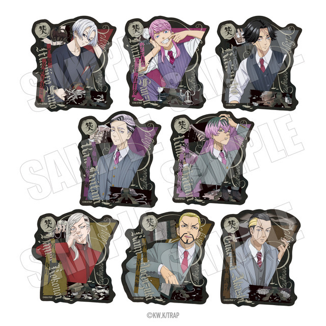 ステッカーセット 等身ver.(8枚入り)　全1種販売価格：1,100円(税込)サイズ：約W60×H70mm程度素材：紙、PP