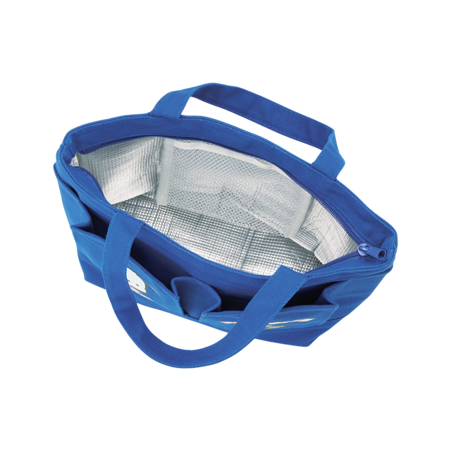 Ｗポケット保温保冷帆布ランチバッグ