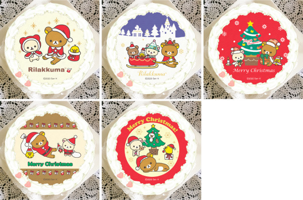 「『リラックマ』クリスマスプリケーキ」4,980円（税別）（C）2020 San-X Co., Ltd. All Rights Reserved.