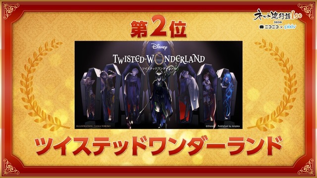 2020年「ネット流行語 100」第2位「ツイステッドワンダーランド」