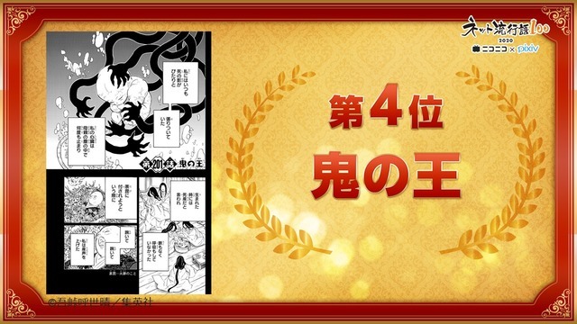 2020年「ネット流行語 100」第4位「鬼の王」