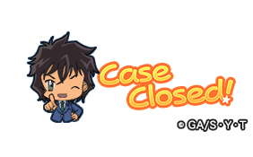 コラボスタンプ「Case Closed！」（C）青山剛昌／小学館・読売テレビ・TMS 1996TM&（C）Othello,Co. and MegaHouse（C）2016 DeNA Co.,Ltd.