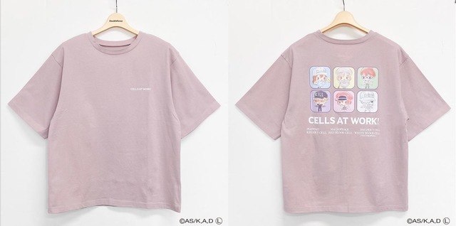 はたらく細胞 バックプリントＴシャツ Ｍ・Ｌ（C）AS/K,A,D（L）