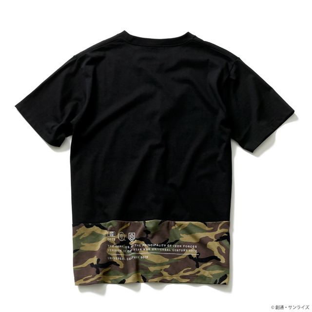 STRICT-G.ARMS『機動戦士ガンダム』 カモフラージュ裾切替Ｔシャツ ZEON FORCES 7,480円(税込)（C）創通・サンライズ