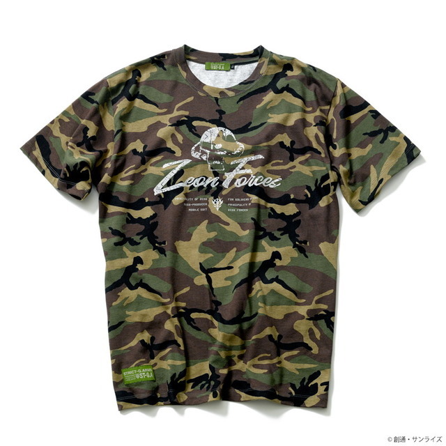 STRICT-G.ARMS『機動戦士ガンダム』 カモフラージュ総柄Ｔシャツ ZEON FORCES 7,480円(税込)（C）創通・サンライズ