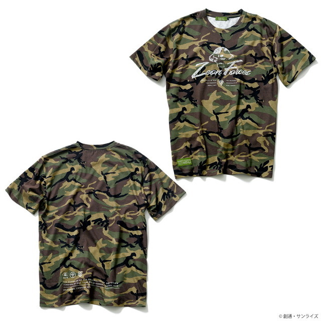 STRICT-G.ARMS『機動戦士ガンダム』 カモフラージュ総柄Ｔシャツ ZEON FORCES 7,480円(税込)（C）創通・サンライズ