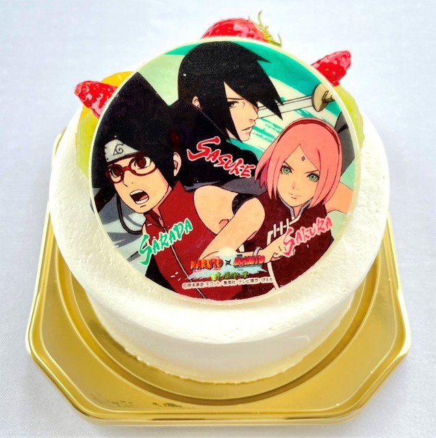 【BORUTO】うちは一家プリントケーキ(サスケ＆サクラ＆サラダ)（C）岸本斉史 スコット／集英社・テレビ東京・ぴえろ