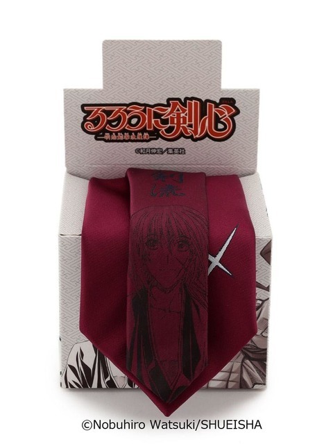 「るろうに剣心-明治剣客浪漫譚-」ネクタイ【緋村剣心】ワイン 1,990円（税抜）（C）和月伸宏／集英社