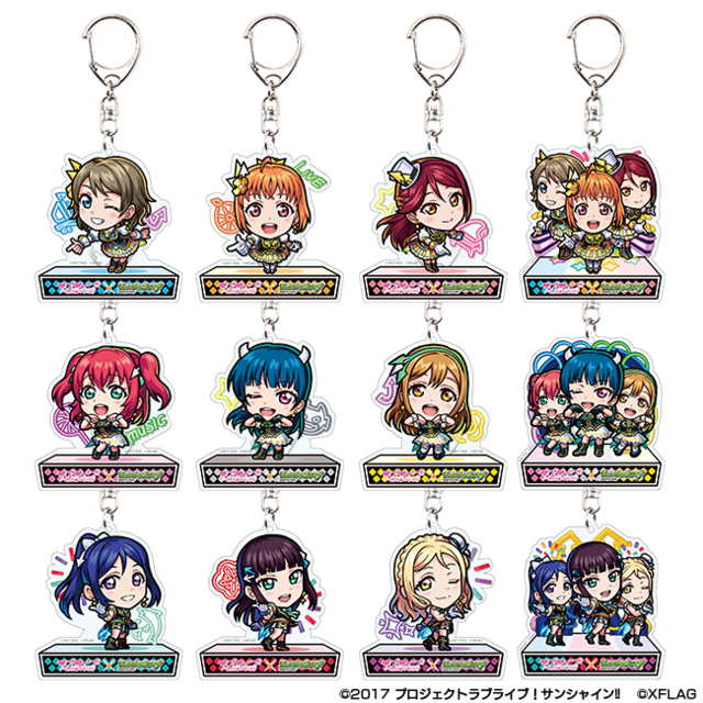 「ラブライブ！サンシャイン!!×モンスト」アクリルキーホルダーコレクションKU-RU-KU-RU Cruller!（C）2017 プロジェクトラブライブ！サンシャイン!!（C）XFLAG