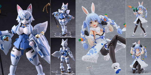 「ポリニアン リリー 完成品アクションフィギュア」（C）DAIBADI PRODUCTION／「figma ホロライブプロダクション 兎田ぺこら」（C）2016 COVER Corp.