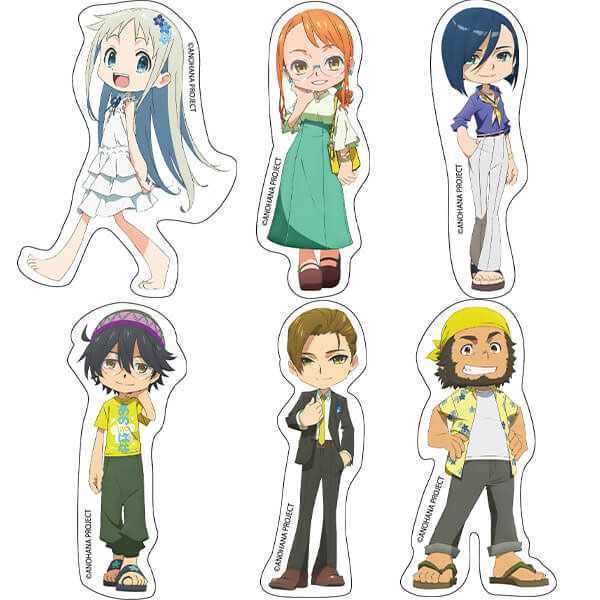 「『あの花』カフェ～10thアニバーサリー～」先行販売グッズ ちびるめダイカットステッカー(C)ANOHANA PROJECT(C)TABLIER MARKETING INC.,ALL RIGHTS RESERVED.