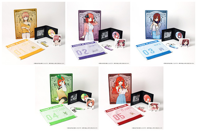 「五等分の花嫁展MAKEOVER in アニメイト」各キャラクター セット A・各4,950円（税込）（C）春場ねぎ／講談社