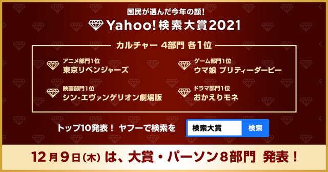 「Yahoo!検索大賞2021」