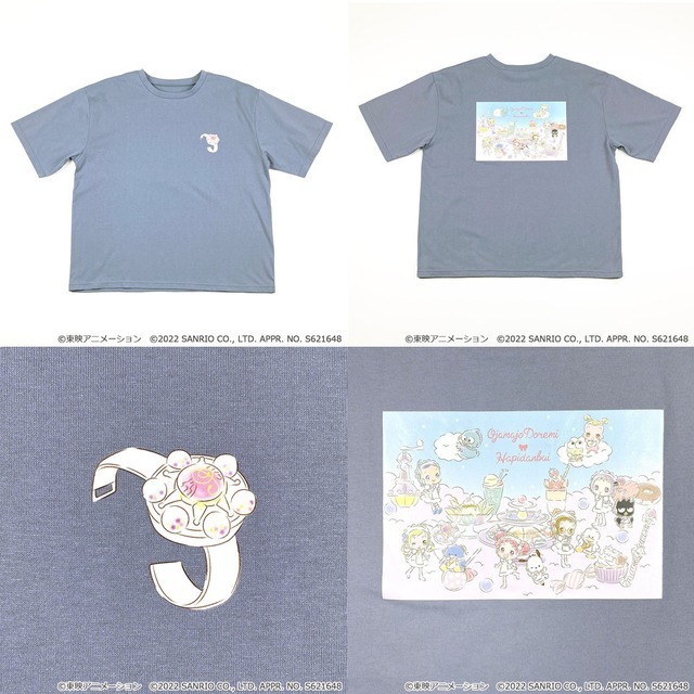 「おジャ魔女どれみ×はぴだんぶい バックプリントTシャツ」1,880円（税別）（C）T（C）'21 SANRIO