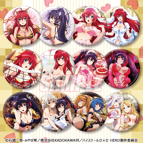 【Twitterフォロー&リツイートキャンペーン】C賞：おっきい76mm缶バッジセット（C）石踏一榮・みやま零／株式会社KADOKAWA刊／ハイスクールＤ×Ｄ HERO製作委員会