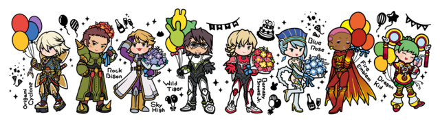 「TIGER & BUNNY HERO FESTA in サンシャイン60展望台」イベントオリジナル 描き起こしミニキャラ（C）BNP/T&B PARTNERS