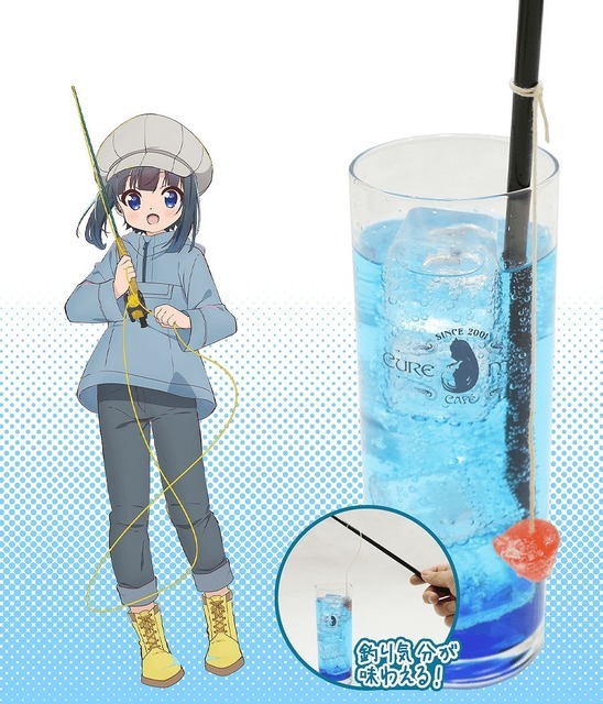 TVアニメ『スローループ』カフェ「ドリンク 海凪ひより」770円（税込）（C）うちのまいこ・芳文社／スローループ製作委員会