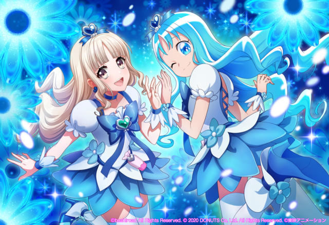 「★4 [海風に揺れる一輪の花] 白鳥胡桃（＋キュアマリン）」（C）bushiroad All Rights Reserved.（C）2020 DONUTS Co. Ltd. All Rights Reserved.（C）ＡＢＣ-Ａ・東映アニメーション