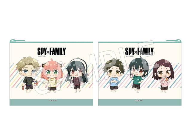 『SPY×FAMILY』×極楽湯コラボ「休日EXTRA MISSION お風呂でなかよし家族をアピールせよ」ポーチ（C）遠藤達哉／集英社・SPY×FAMILY製作委員会