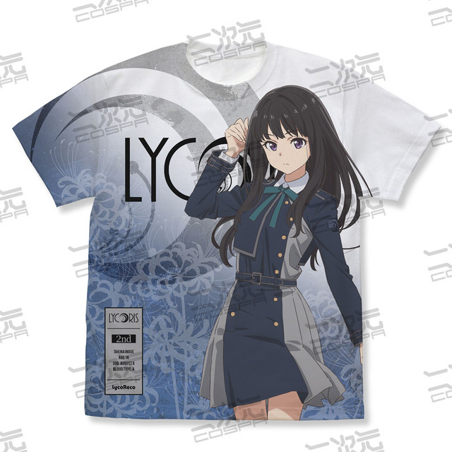 井ノ上たきな フルグラフィックTシャツ（C）Spider Lily／アニプレックス・ABCアニメーション・BS11