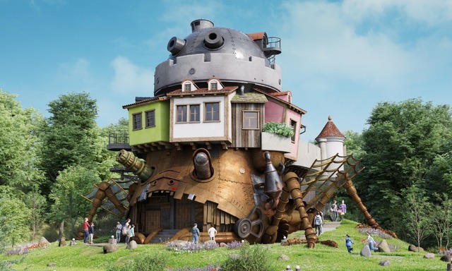 「ジブリパークとジブリ展」「ハウルの城」のCGパース（C）Studio Ghibli