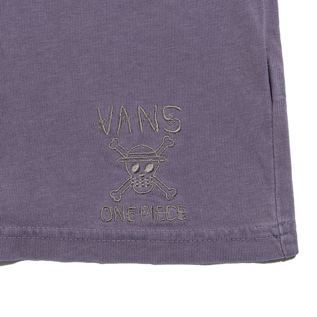 ＜VANSｘONE PIECE SKATEコレクション＞ONE PIECE SKATE SS TEE CHALK VIOLET