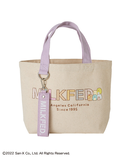 『すみっコぐらし』× MILKFED. コラボアイテム「MINI TOTE」（C）2022 San-X Co., LTD. All Rights Reserved.