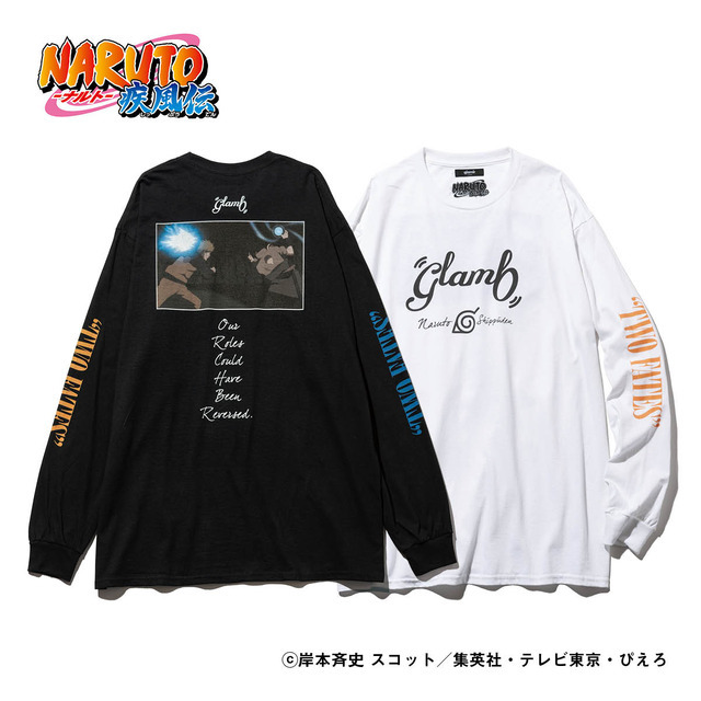 「NARUTO【glamb】」ロングTシャツ うずまきナルトvsうちはサスケ（C）岸本斉史　スコット／集英社・テレビ東京・ぴえろ