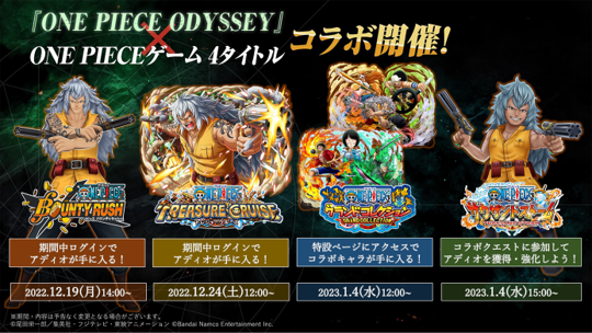 『ONE PIECE ODYSSEY（ワンピース オデッセイ）』ONE PIECEゲーム 4タイトルとのコラボ決定！（C）尾田栄一郎／集英社・フジテレビ・東映アニメーション（C）Bandai Namco Entertainment Inc.