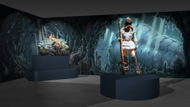 「アニメージュとジブリ展」コラボカフェ　元気になれそうなオムカレー（サラダ付）（C）Studio Ghibli（C）Kanyada