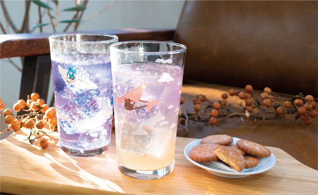 「アニメージュとジブリ展」アデリアグラス　各1,320円（C）Studio Ghibli（C）Kanyada