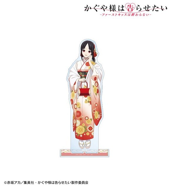 描き下ろしイラスト 振袖＆着物ver. 1/7スケール 特大アクリルスタンド（C）赤坂アカ／集英社・かぐや様は告らせたい製作委員会