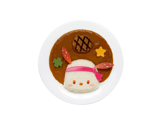 サンリオピューロランド「フレフレ★ピューロ学園」ぎゅっとハチマキ！香ばしハンバーグカレー（C）2022 SANRIO CO., LTD. TOKYO, JAPAN