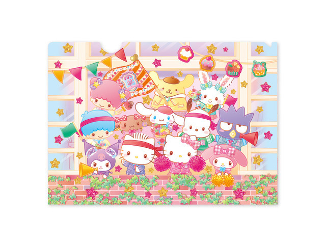 サンリオピューロランド「Sweets Puroland～フレフレ★ピューロ学園～」クリアファイル横（C）2022 SANRIO CO., LTD. TOKYO, JAPAN