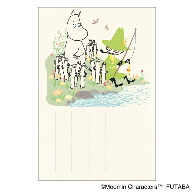 郵便局限定『ムーミン』の「絵入りはがき つり」（C）Moomin Characters　FUTABA