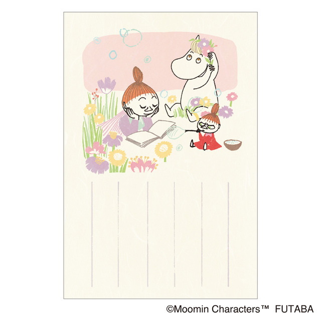 郵便局限定『ムーミン』の「絵入りはがき シャボン玉」（C）Moomin Characters　FUTABA